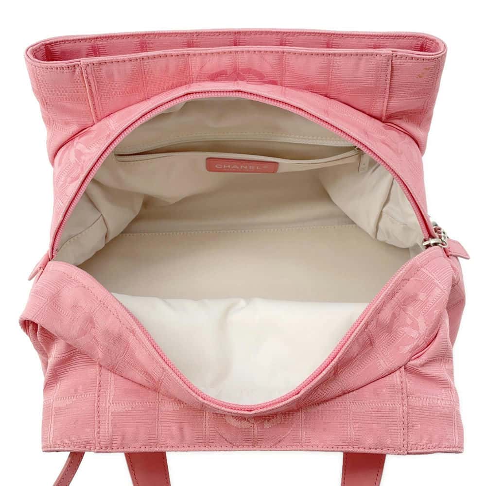 CHANEL New Travel Line Handbag Pink A30916 Nylon
