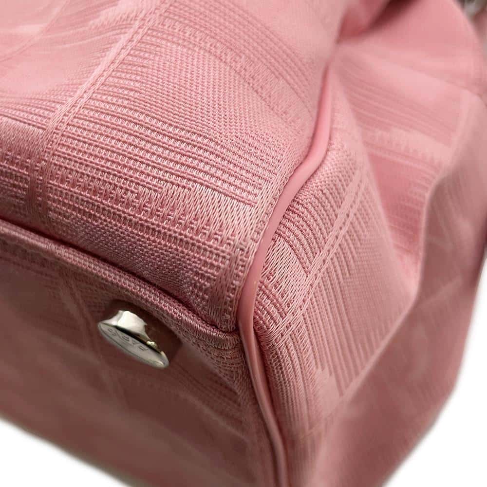 CHANEL New Travel Line Handbag Pink A30916 Nylon