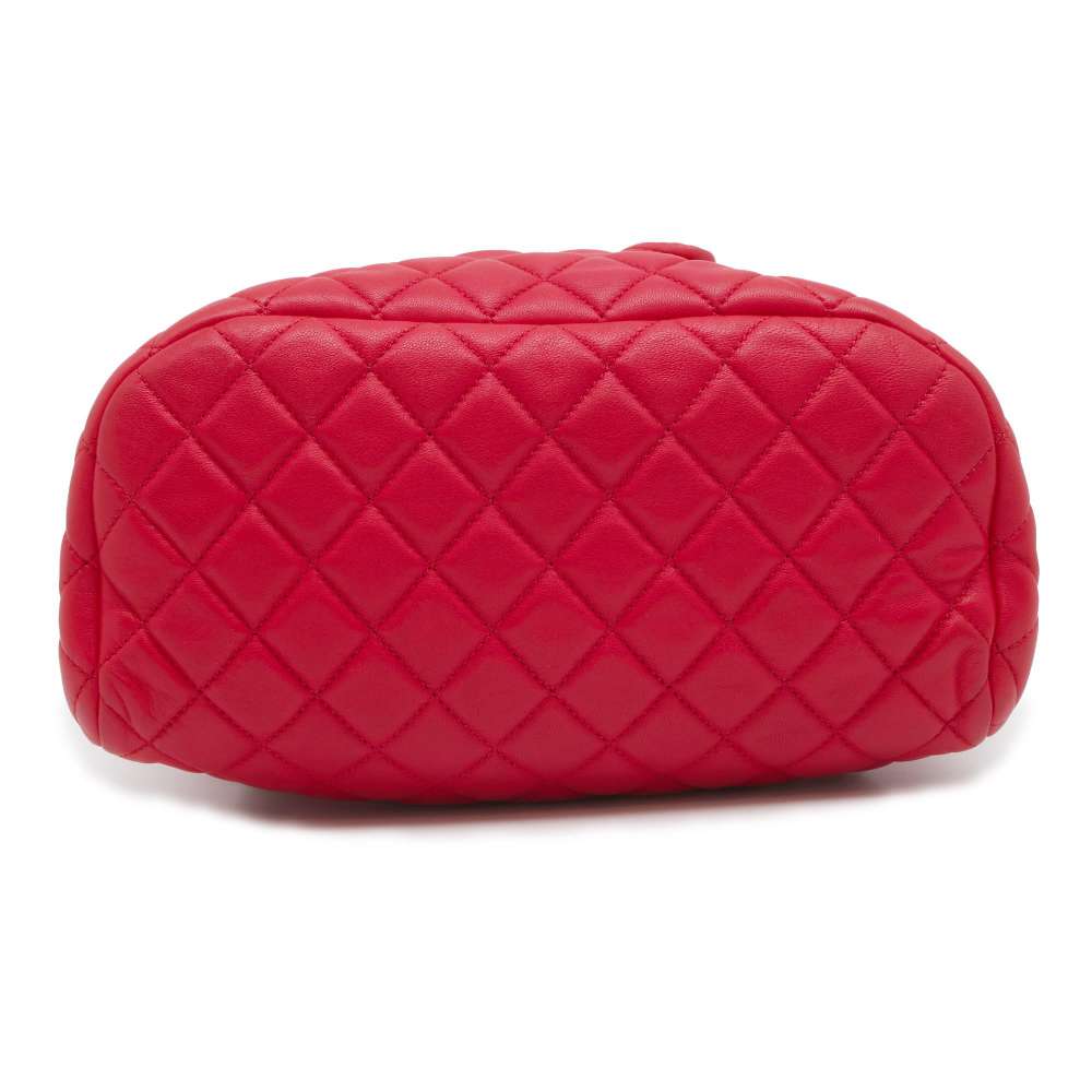 CHANEL Matelasse Urban Spirit Backpack Red A91122 Lambskin Size Large