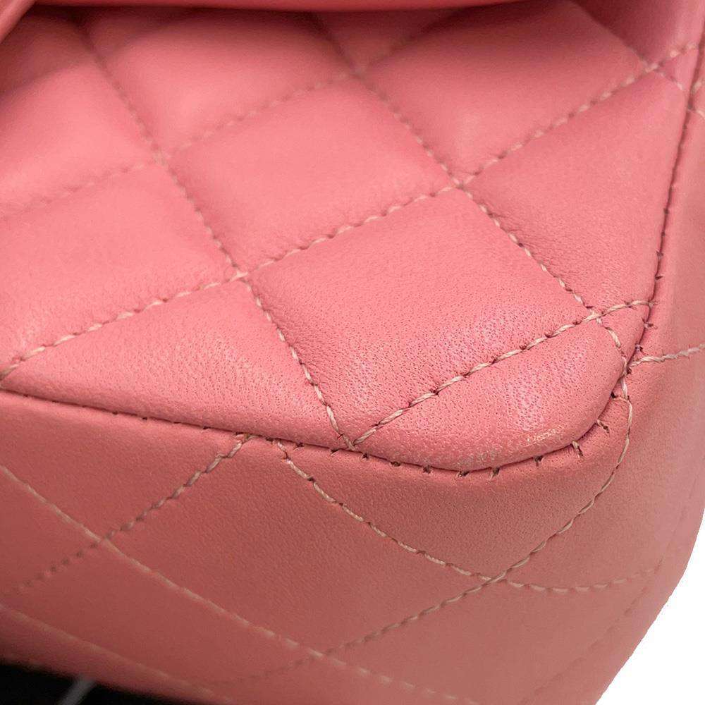CHANEL Mini Matelasse ChainShoulder Bag Pink A69900 Lambskin Size Mini
