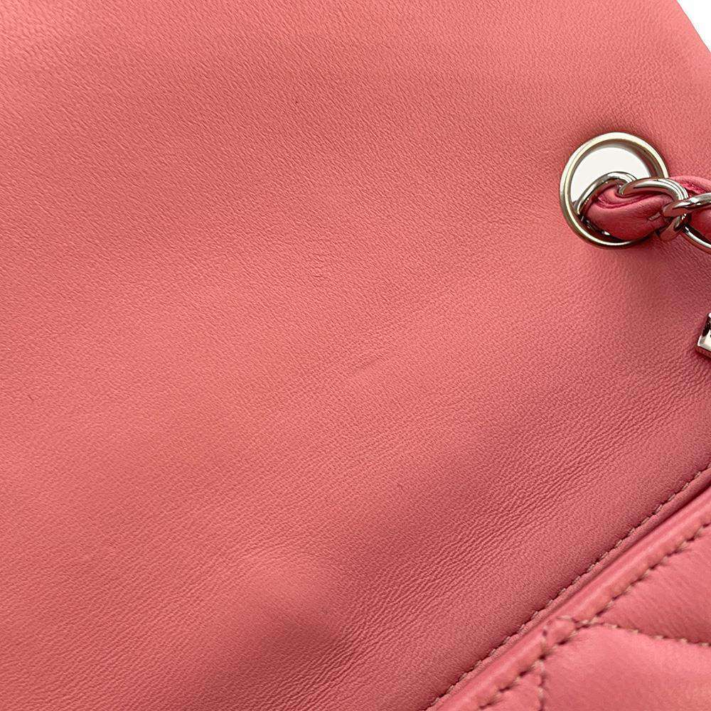 CHANEL Mini Matelasse ChainShoulder Bag Pink A69900 Lambskin Size Mini