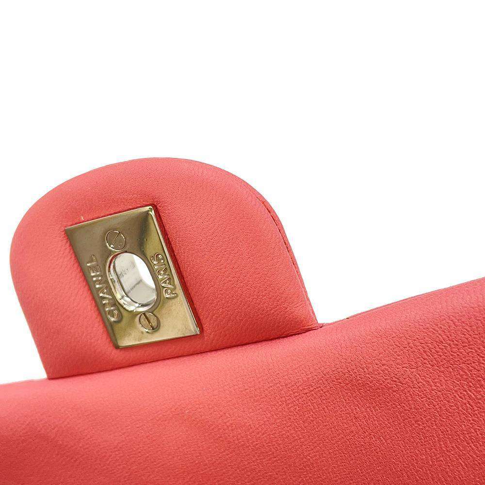 CHANEL Mini Matelasse ChainShoulder Bag Pink A69900 Lambskin Size Mini