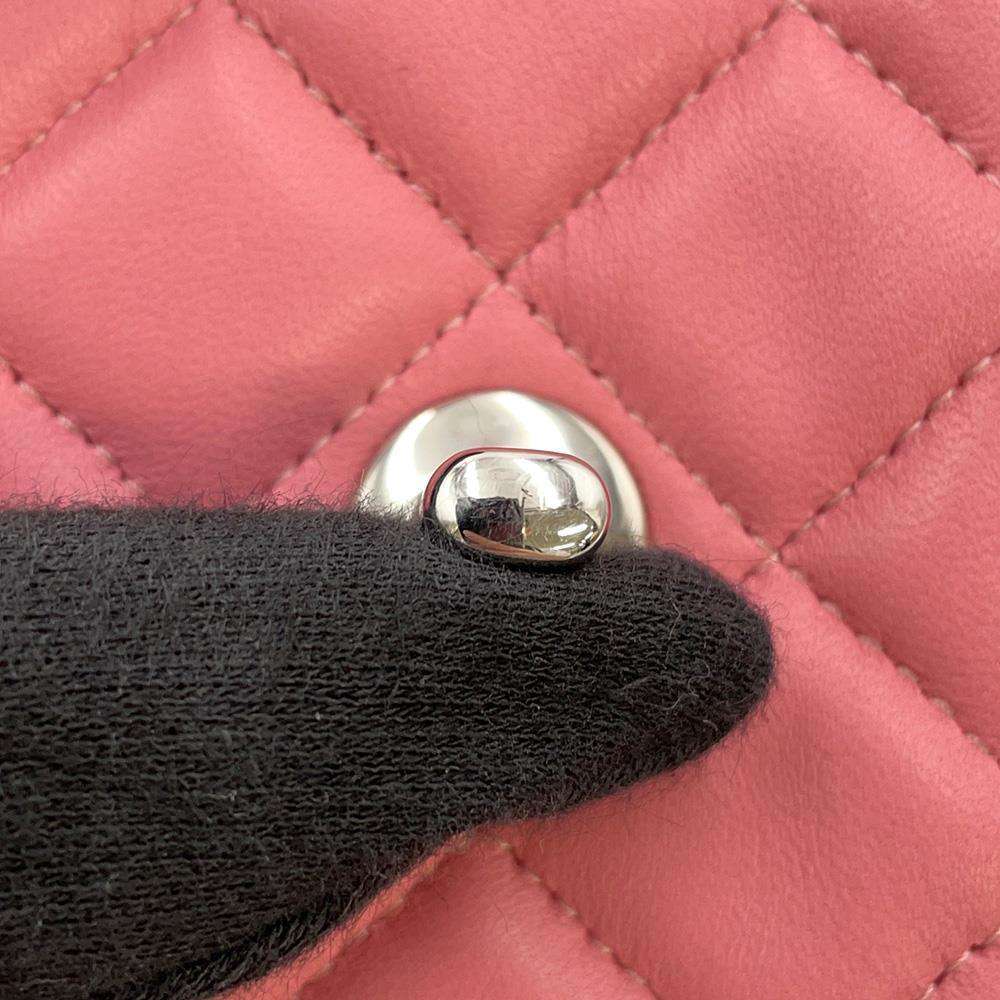 CHANEL Mini Matelasse ChainShoulder Bag Pink A69900 Lambskin Size Mini