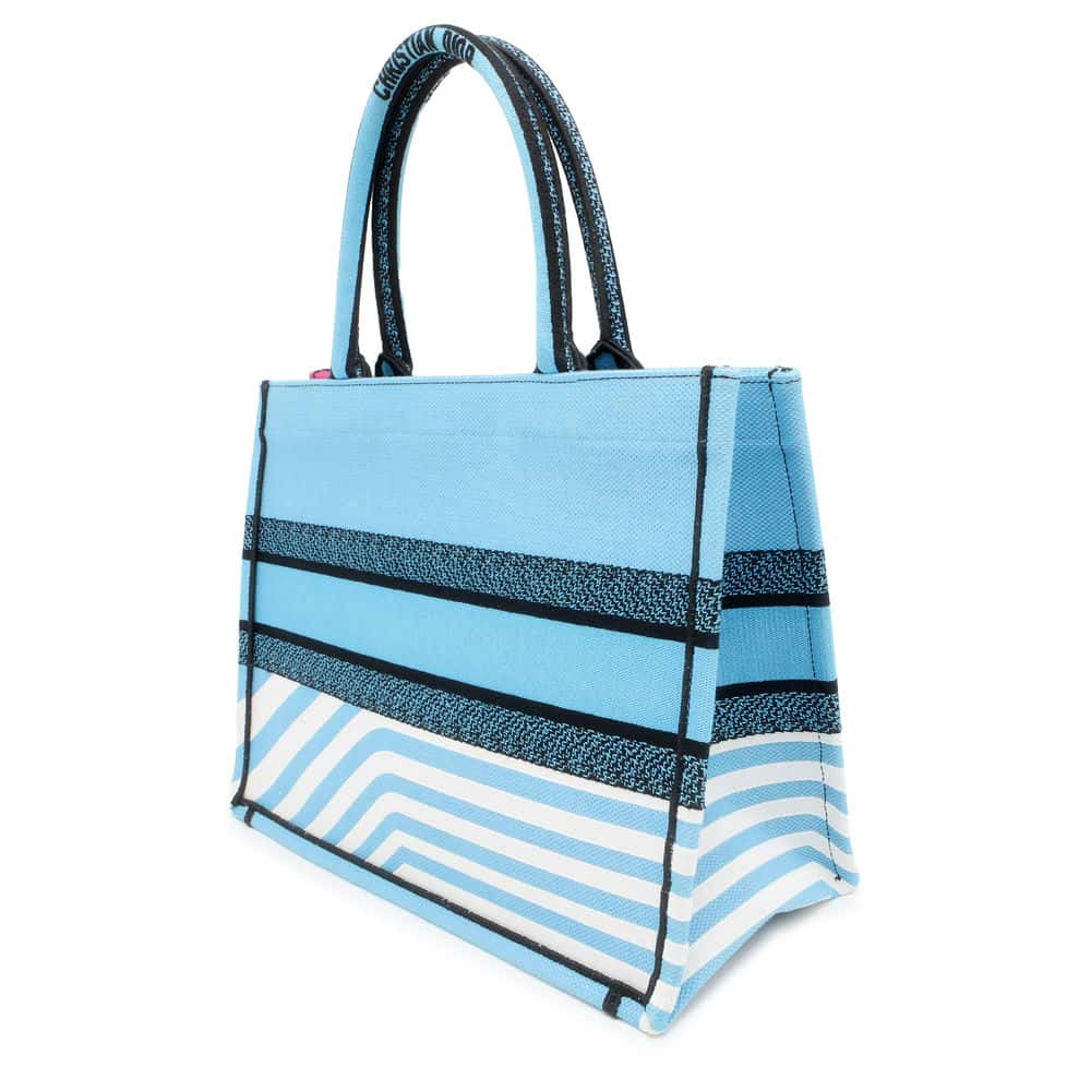 Dior Book Tote D-Jungle Pop Blue/Pink Canvas Size Medium