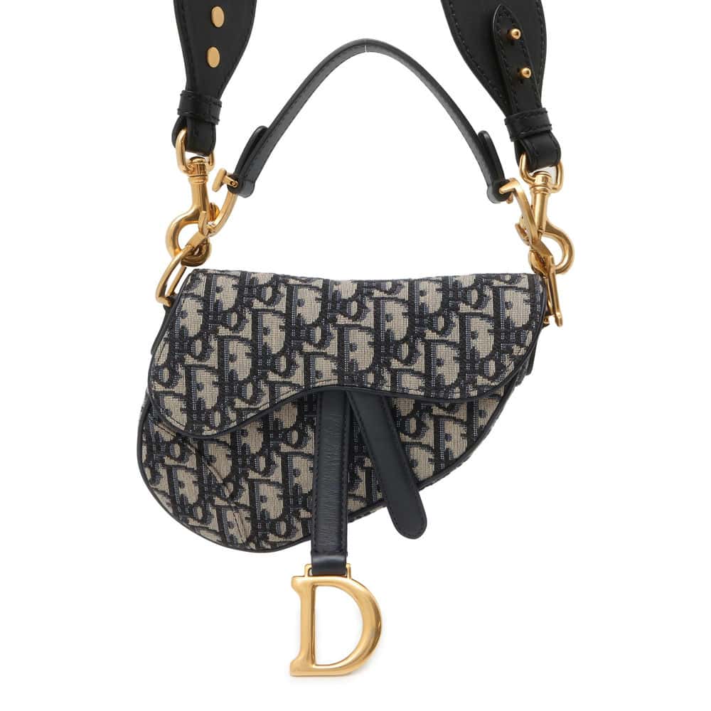 Dior Saddle bag Navy M0456CTZQ Canvas Leather Size Mini