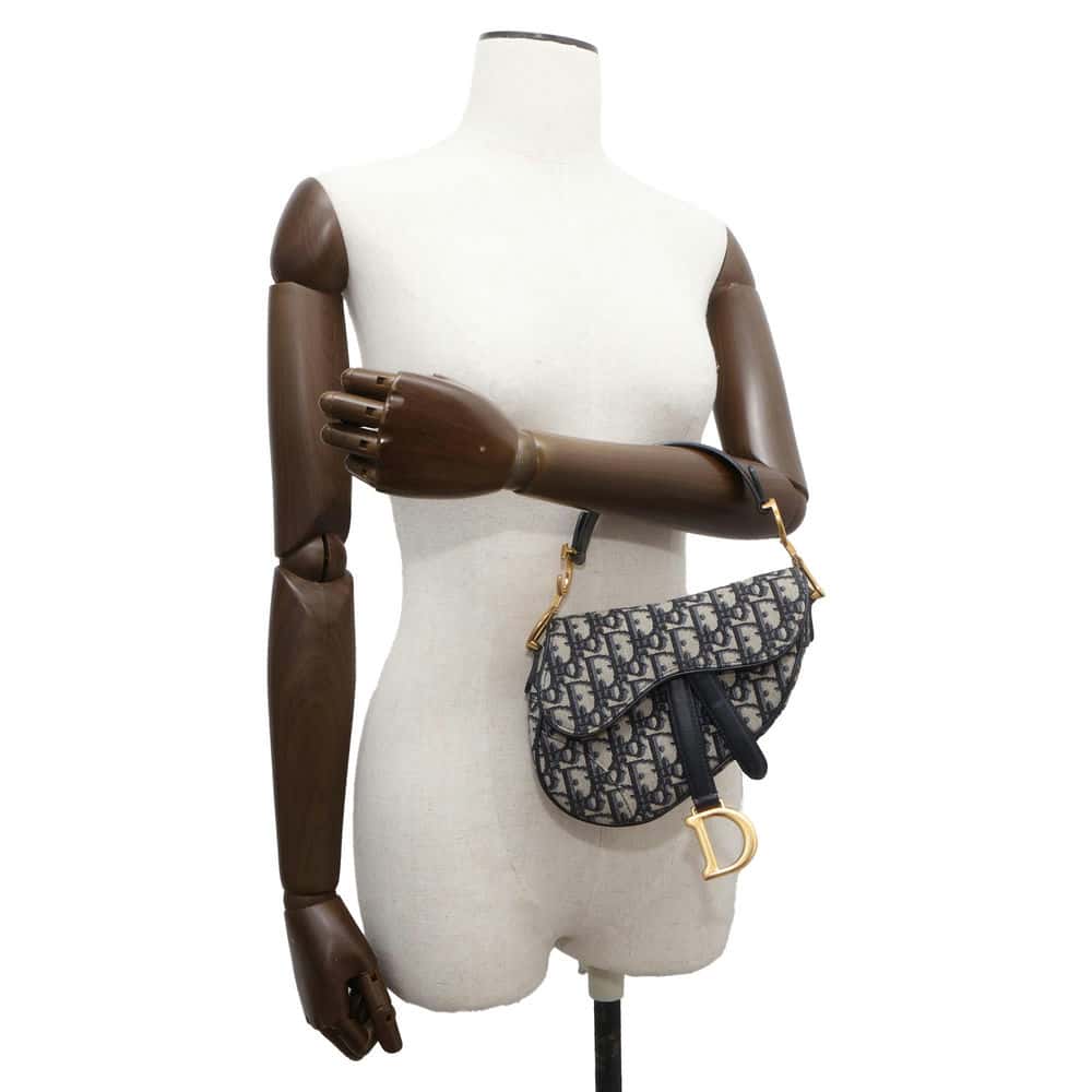 Dior Saddle bag Navy M0456CTZQ Canvas Leather Size Mini