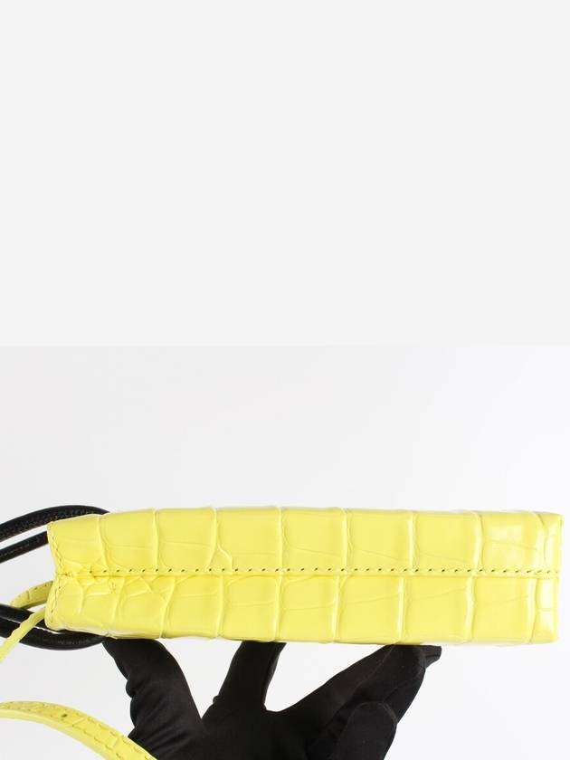 Luxury Balenciaga  Crocodile cross bag yellow