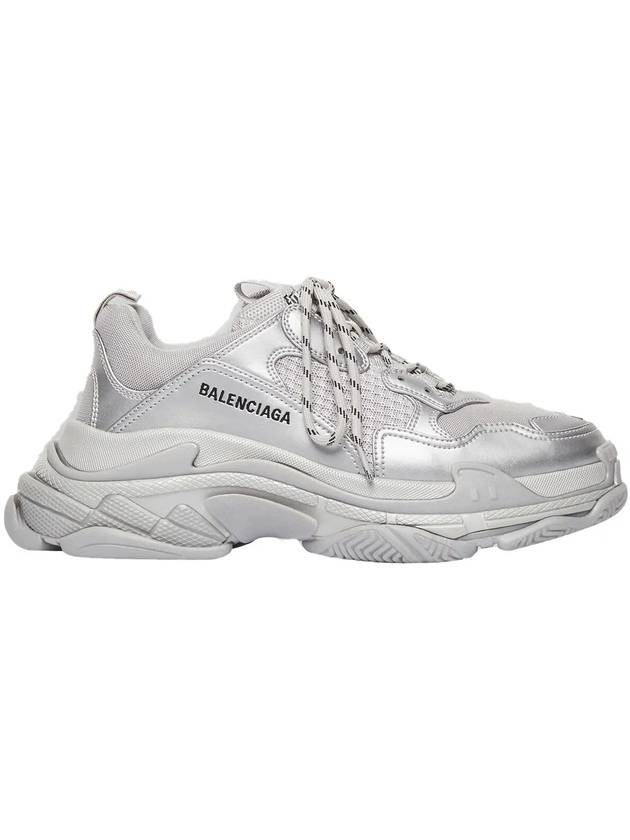 Luxury Balenciaga  Triple S Low Top Sneakers Silver Metallic