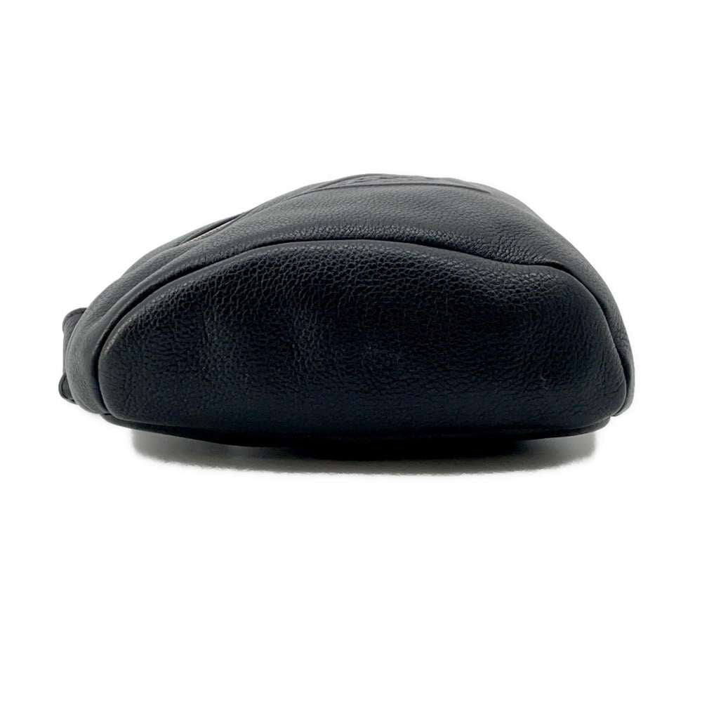 PRADA Triangle Logo Cloth Crossbody Bag Black 2VZ098 Vittero Dino Leather