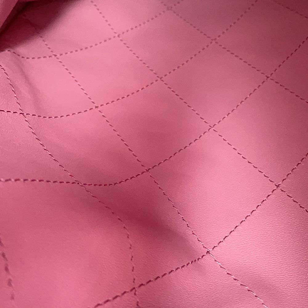 CHANEL Sequins Shopping Tote Bag Pink/Black AS4856 Sequins Leather