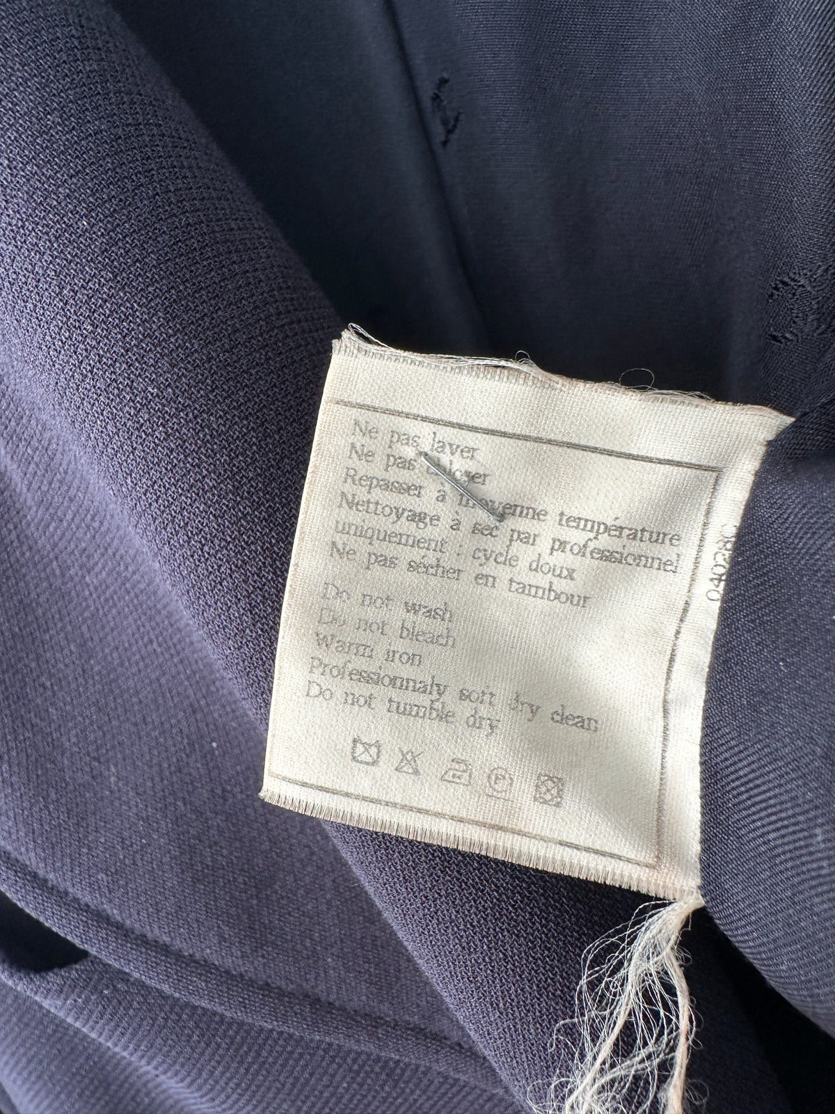 Chanel Navy Vintage Jacket With Silver CC Button Detail Size FR 38 (UK 10)