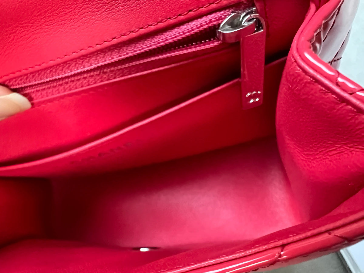 Chanel Square Mini Classic Flap in Pink Patent