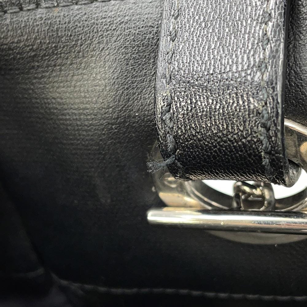 CHANEL Paris-Biarritz Tote Black A34208 PVC Coated Canvas Leather Size PM