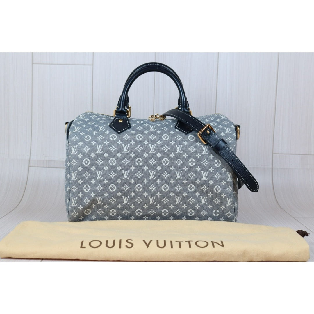 Very Good ( Rank A)｜ LV Denim Monogram Speedy 30 Hand Bag Shoulder Bag｜S24100703
