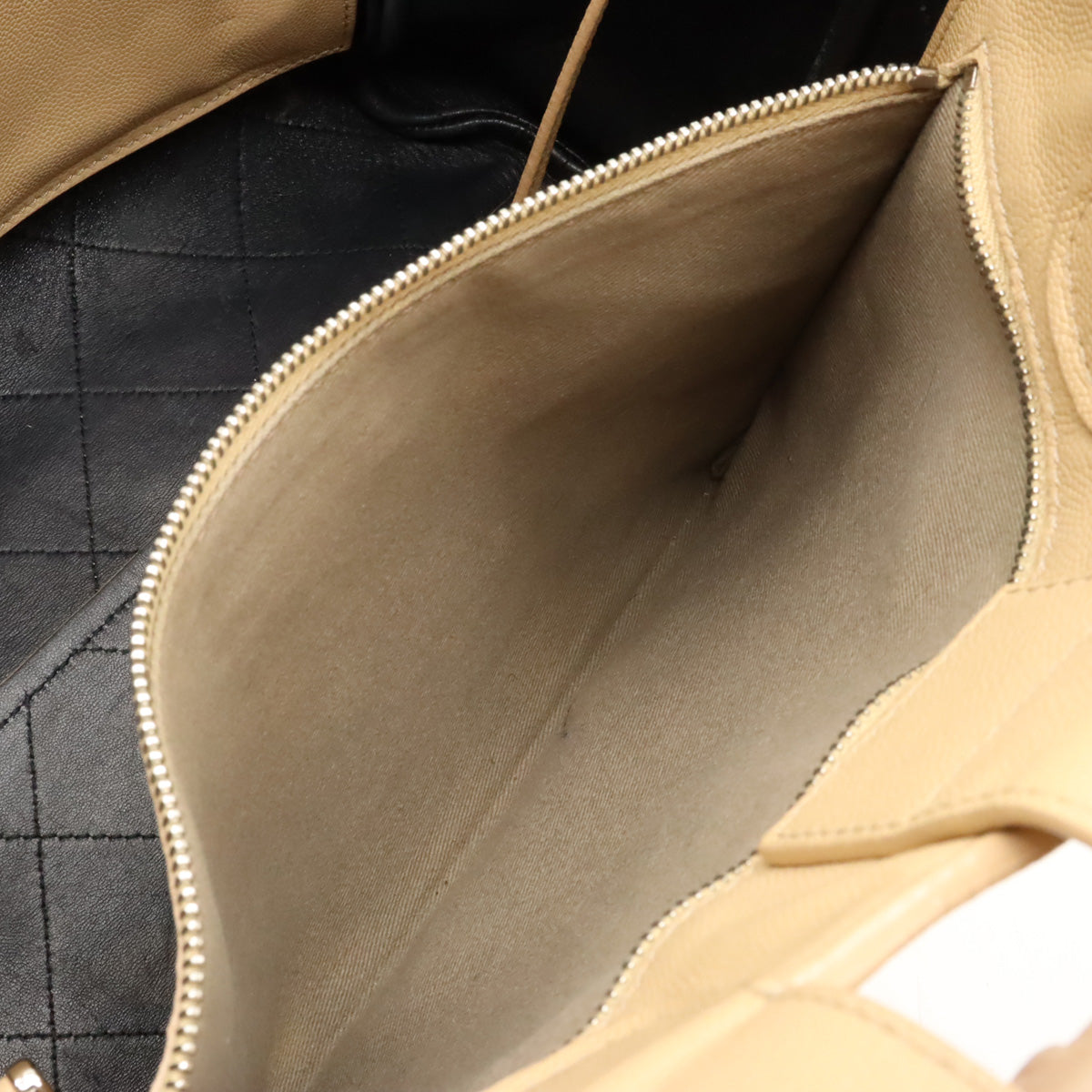 Chanel Matrasse Coco Tote Bag 2WAY Chain Shoulder Bag Caviar S Leather Beige AS0240