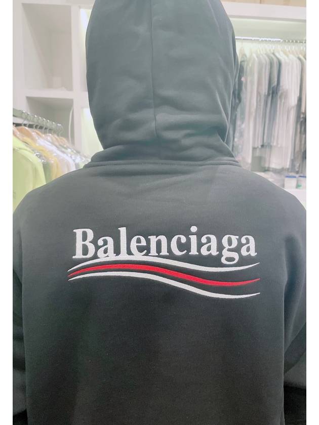 Luxury Balenciaga  Political Campaign Oversized Fit Hoodie Black
