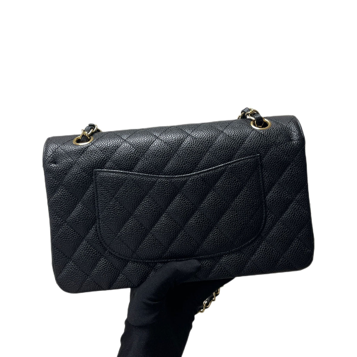 Classic Double Flap Caviar Medium Black GHW