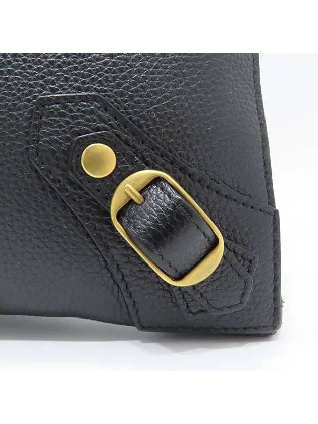 Luxury Balenciaga  652490 Black Grain Calfskin Neo Classic Clutch