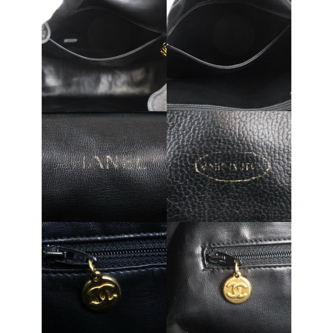 Good ( Rank AB)｜CHANEL  Lamb Skin Duma Backpack  Black Made in 1991-1994Year｜Y25022710
