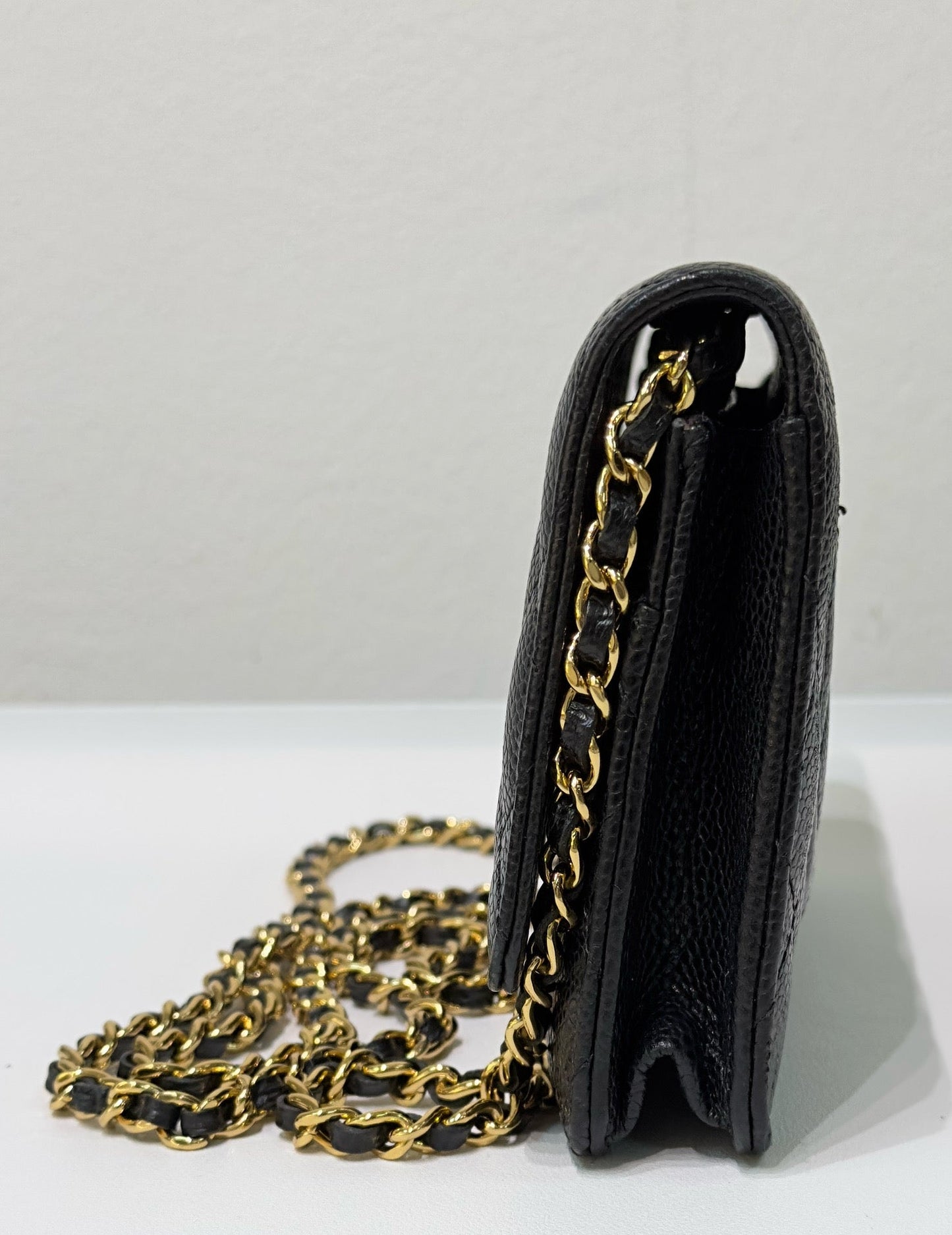 Chanel Classic Wallet on Chain Caviar Black GHW 28 Holo