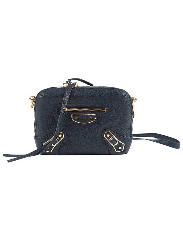 Luxury Balenciaga  Metal Reporter Mini Cross Bag Navy