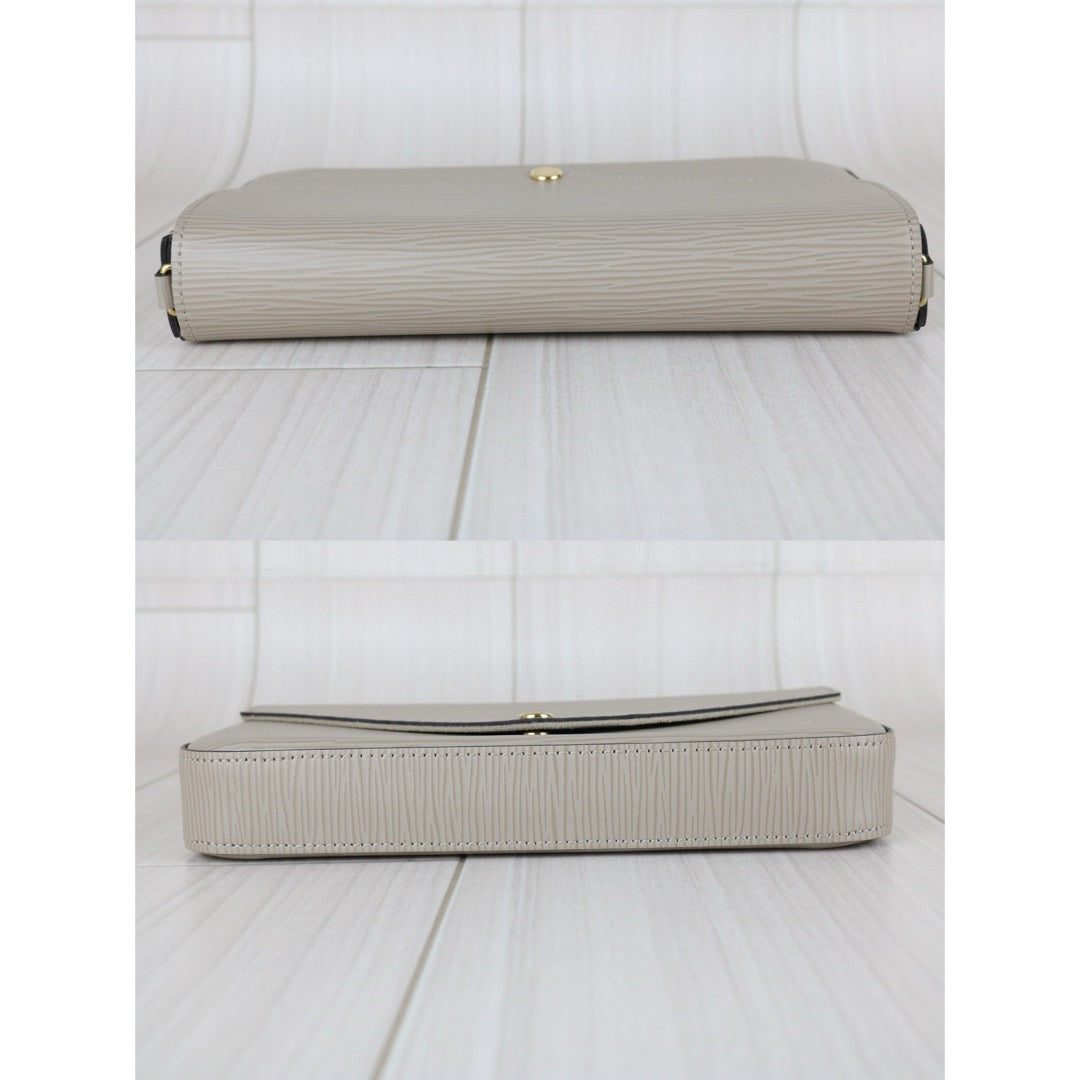 Excellent（Rank SA）｜LV Epi Pochette Felicie Shoulder Bag Grey｜X25030709