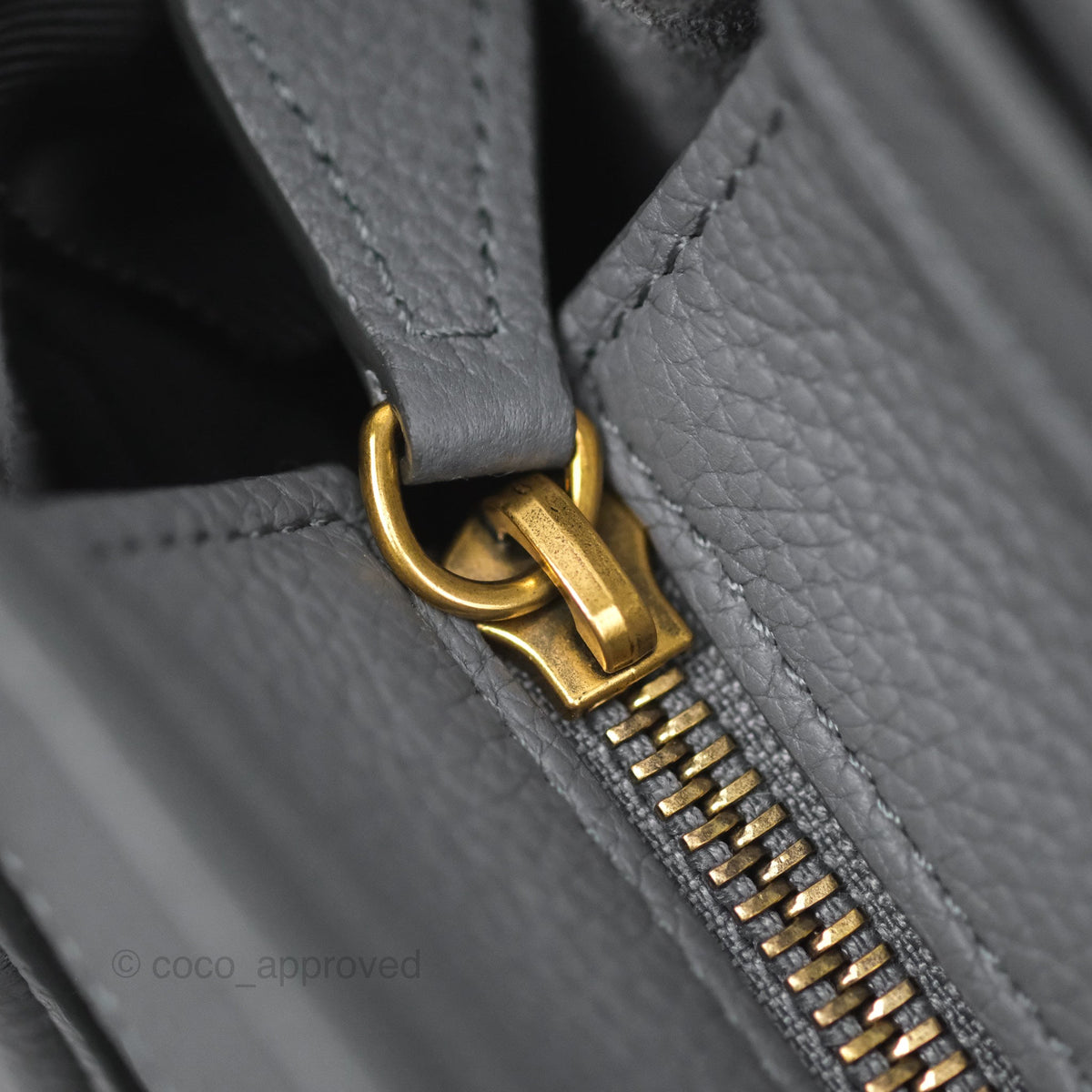 Celine Nano Luggage Bag Grey Drummed Calfskin