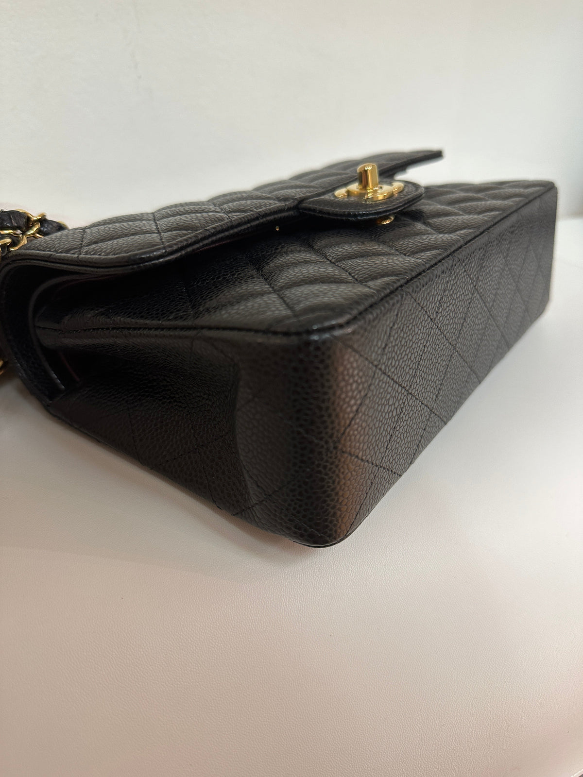 Chanel Small Classic Quilted Caviar Double Flap Bag Black