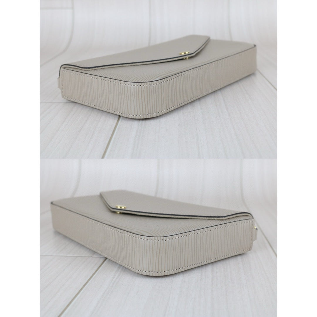 Excellent（Rank SA）｜LV Epi Pochette Felicie Shoulder Bag Grey｜X25030709