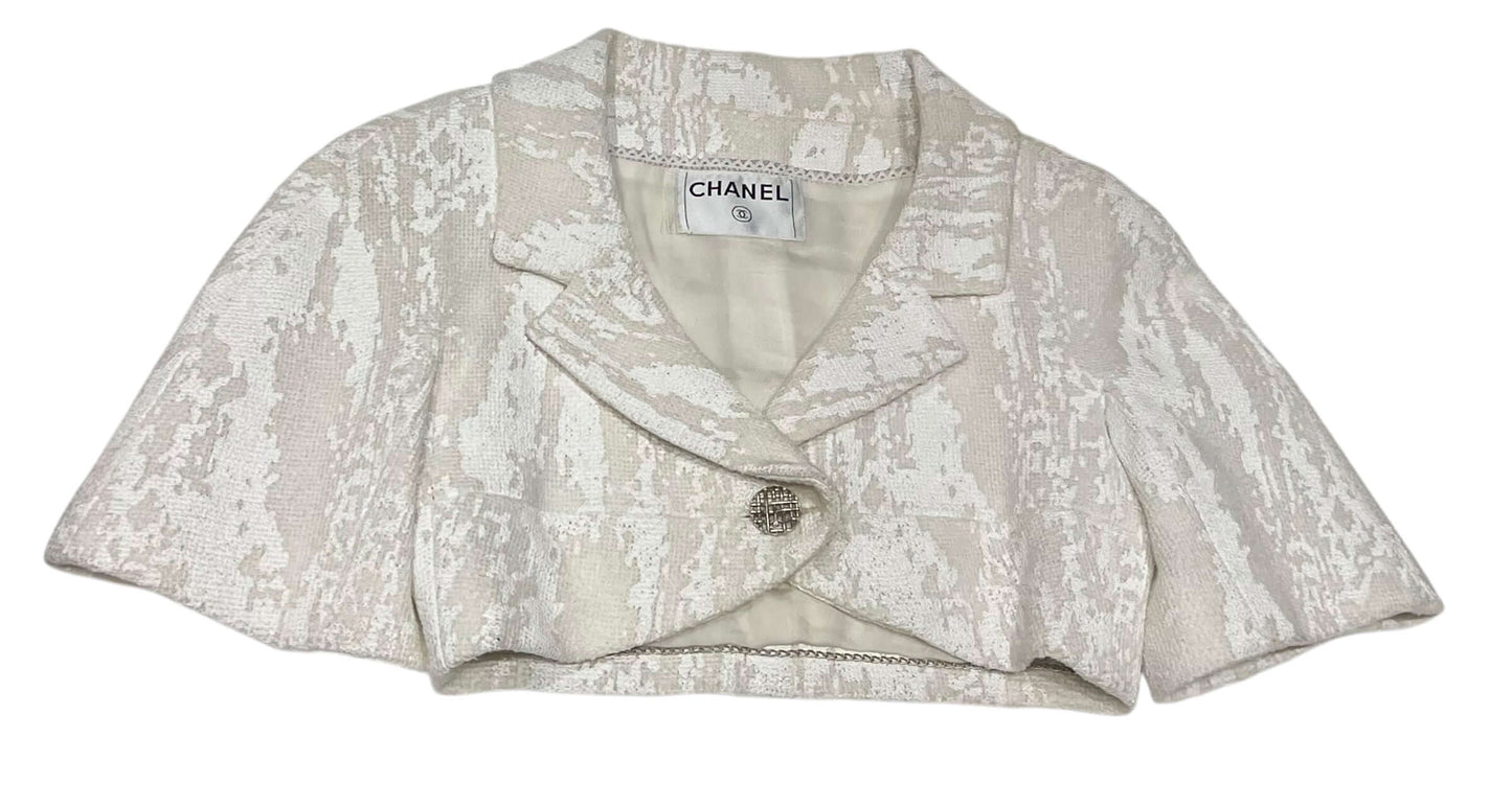 Chanel - boléro manches courtes écru T36