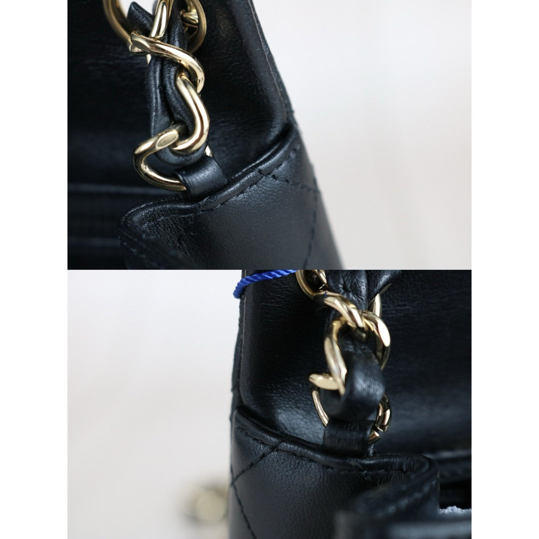 Very Good ( Rank A)｜ CHANEL  Matrasse Lamb Skin 17 Black Shoulder Bag Made In 2018～2019 Year ｜W25030601