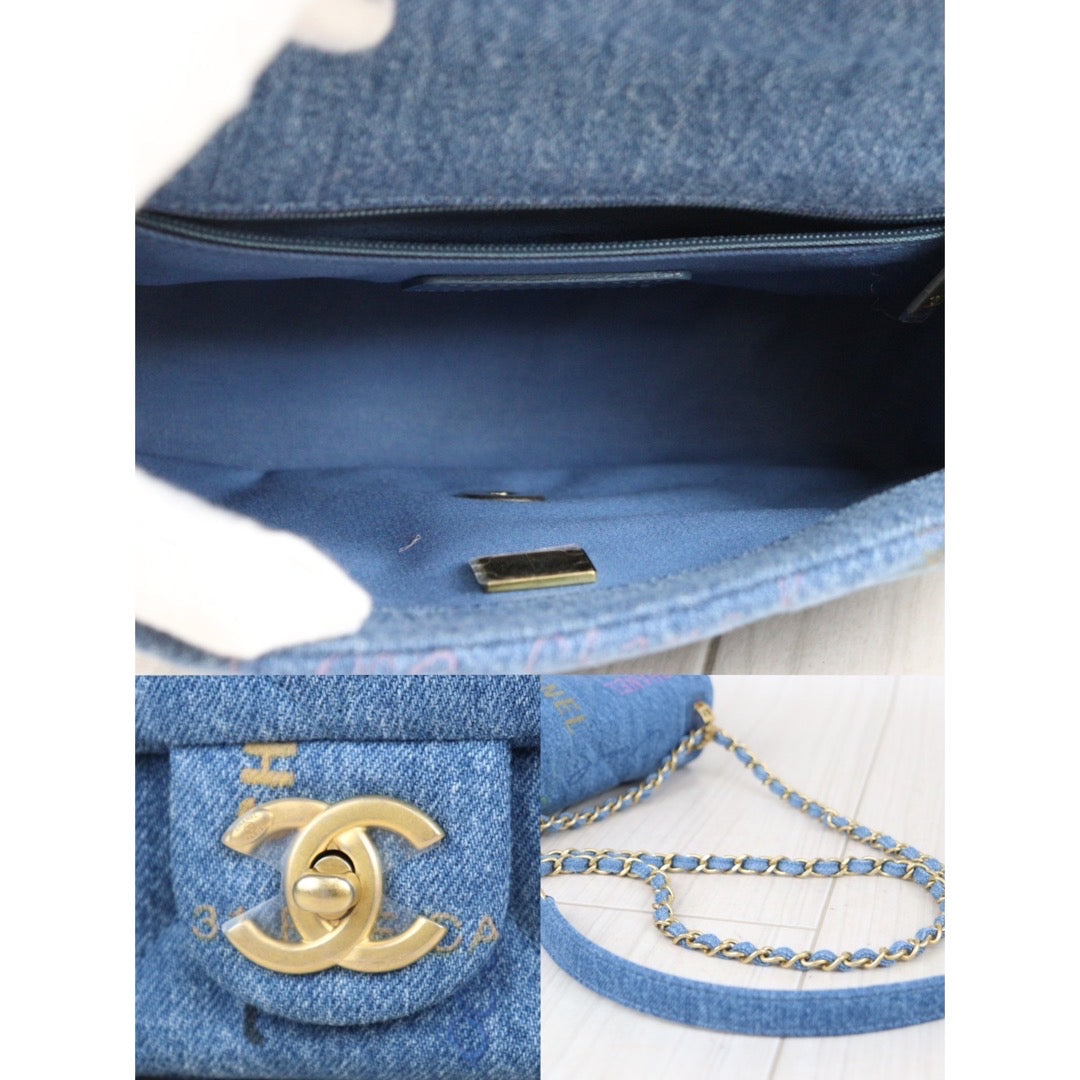 Rank A ｜ CHANEL Denim Small Flap Chain Shoulder ｜23102819
