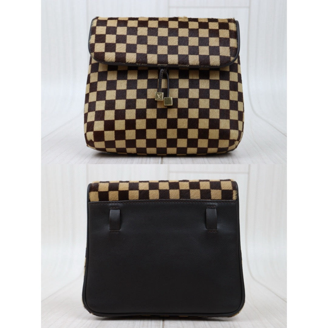 Very Good ( Rank A)｜ LV Gazelle Damier Sauvage Halaco Shoulder Bag Brown ｜S25021023