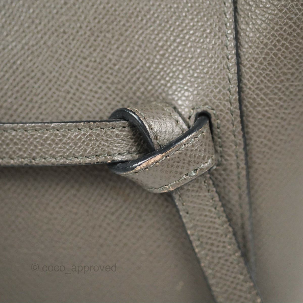 Celine Nano Belt Bag Grey Grained Calfskin Gold Hardware