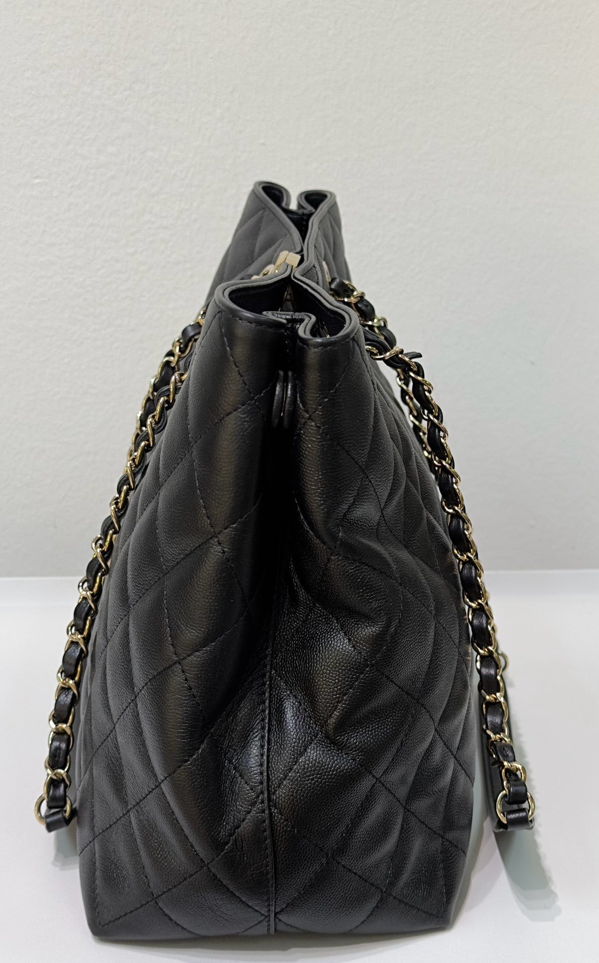 Chanel Medium Classic CC Shopping Tote Quilted Calfskin