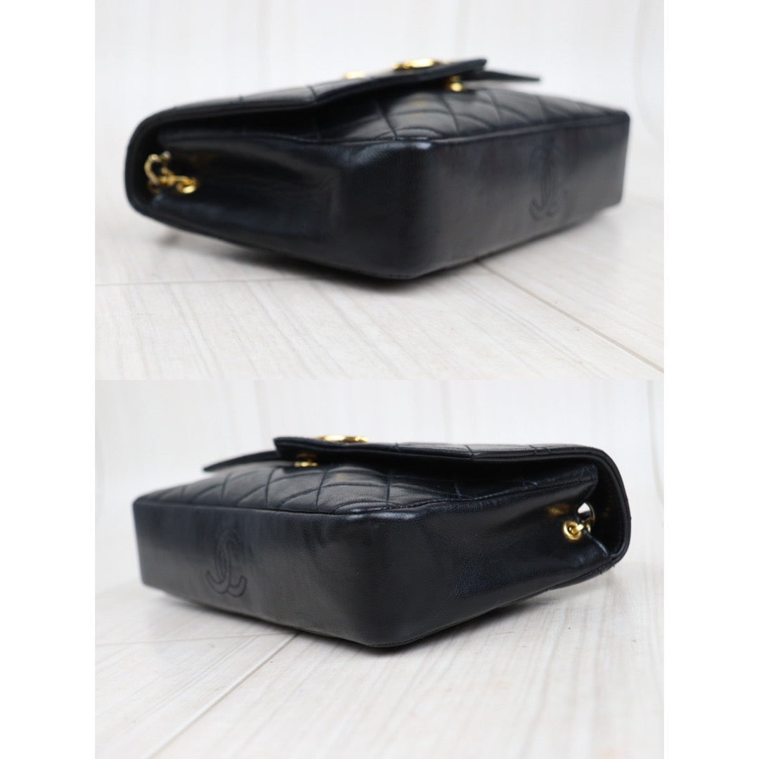 Rank AB ｜ CHANEL Matrasse Lambskin Shoulder Bag Black Made In 1986-1988Year｜23122106