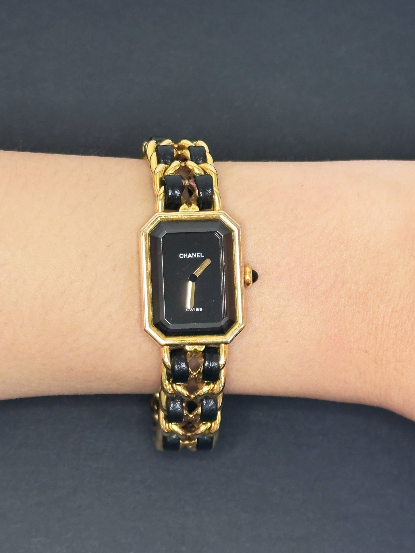 Chanel Premiere Quartz Watch Gold 1987 L size