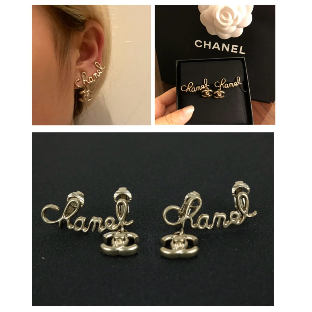 Excellent（Rank SA）｜CHANEL COCO Mark Letter Earrings｜X25020917