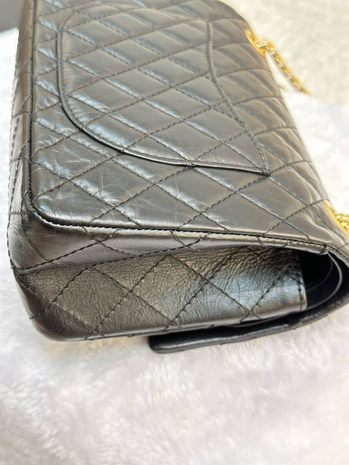 Chanel Small 2.55 Reissue Aged Calfskin Lucky Charms 225 Flap Black GHW
