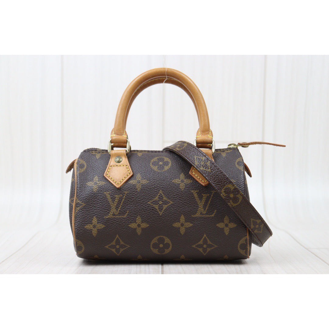 Rank AB ｜ LV Monogram Mini Speedy Handbag Wirh Shoulderstrap｜24061801