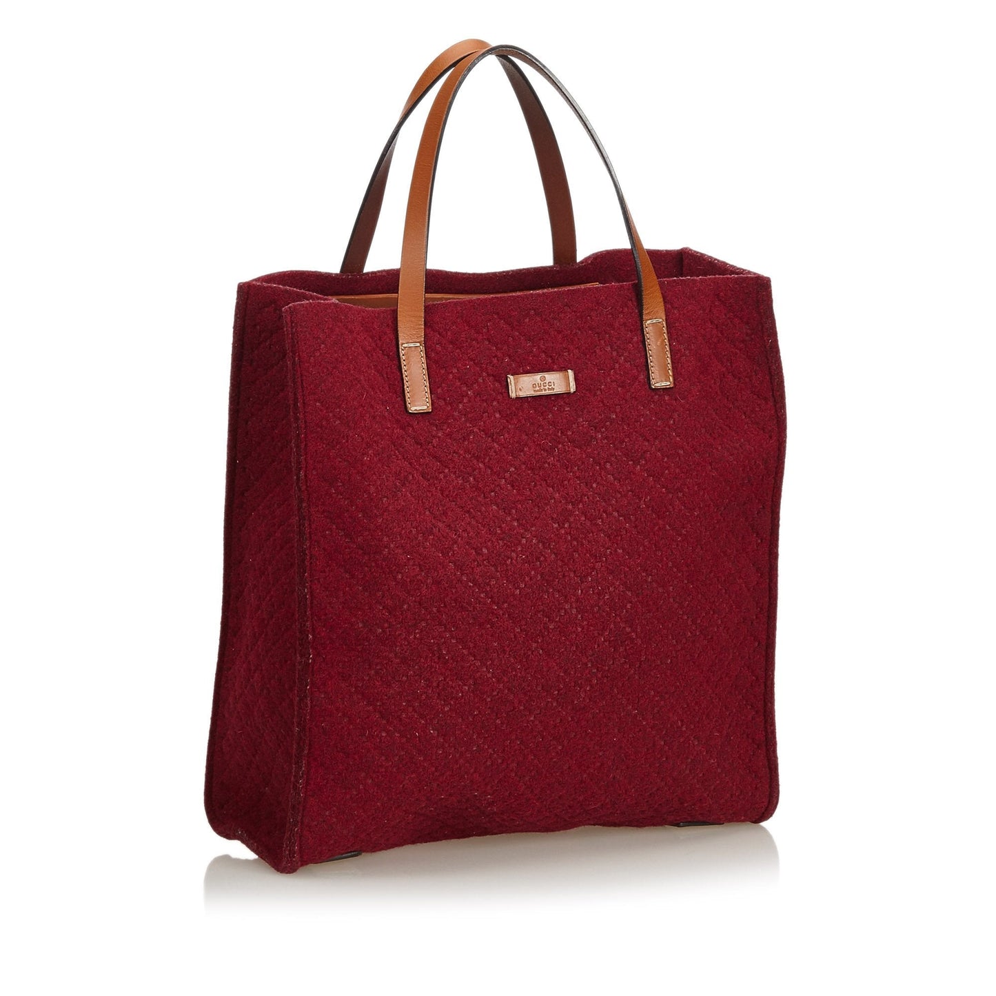 G*G Red Others Fabric Diamante Felt Tote Bag Italy
