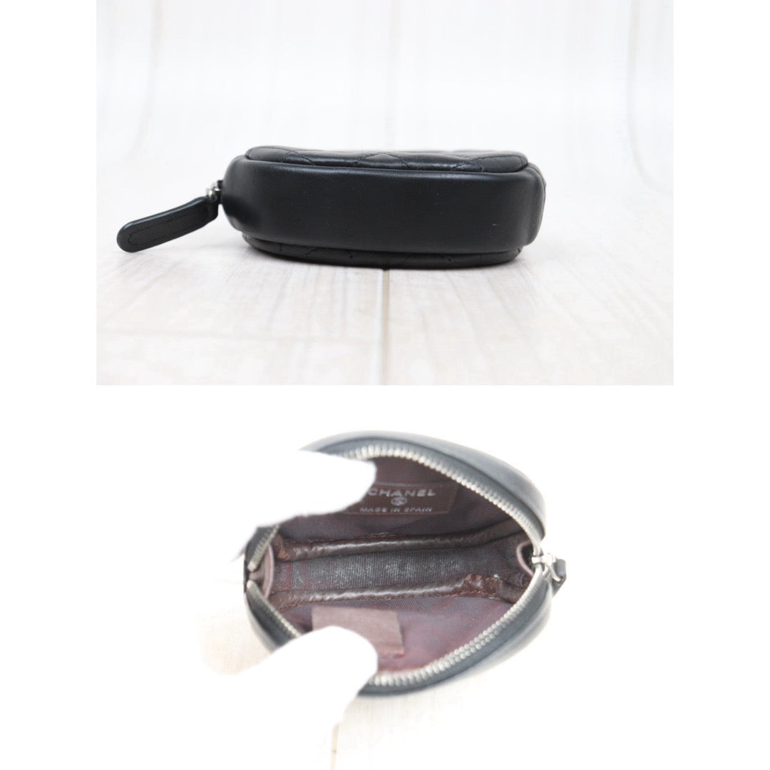 Good ( Rank AB) ｜CHANEL  Lamb Skin Coin Purse Black Made In 2019 Year｜V25030619