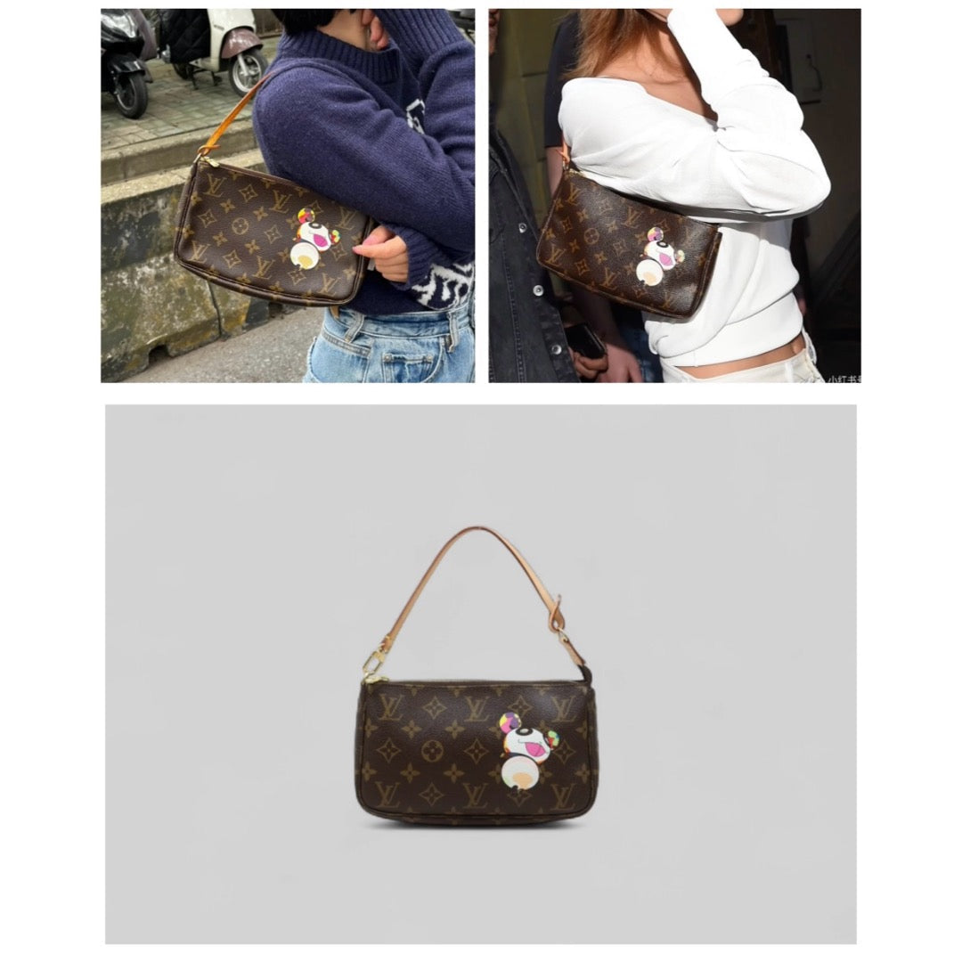 Very Good ( Rank A)｜ LV Takashi Murakam Panda Monogram Pochette Accessoires ｜25050229