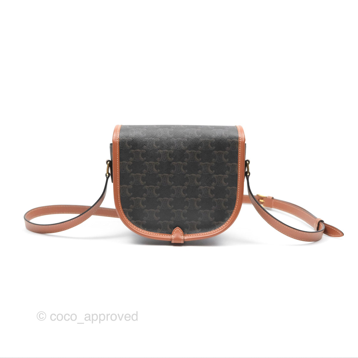 Celine Medium Folco Bag Triomphe Canvas Tan