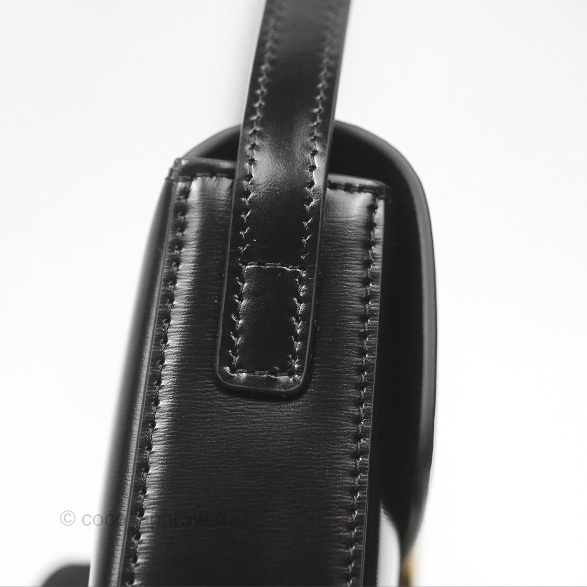 Celine Triomphe Shoulder Bag Black Calfskin