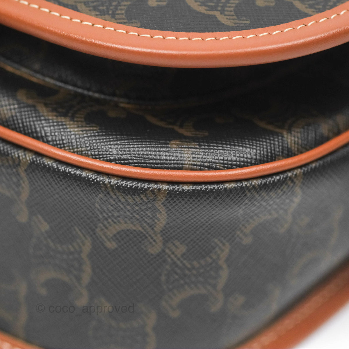 Celine Medium Folco Bag Triomphe Canvas Tan
