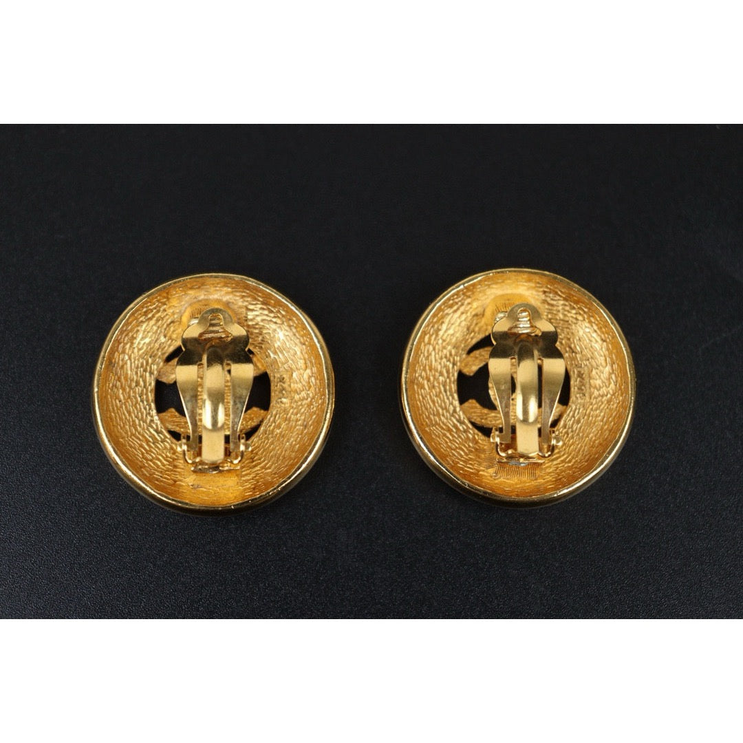 Very Good ( Rank A) ｜CHANEL Coco Mark Gold 24 Plated Earrings ｜S24112504