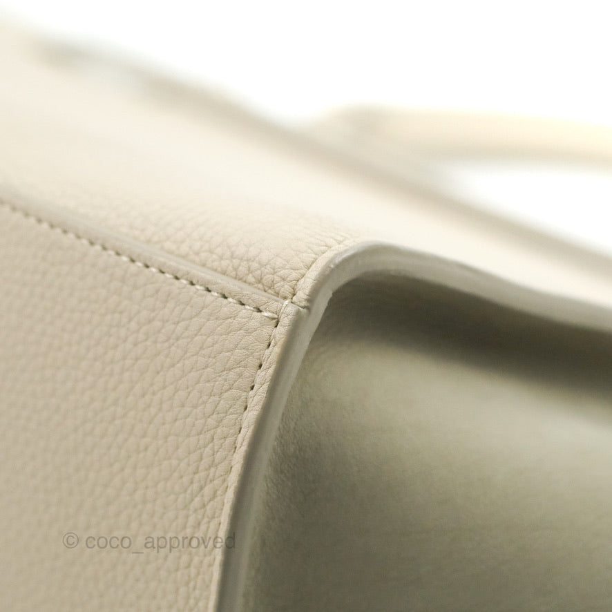 Celine Small Sleek Trapeze Beige Calfskin/Patent