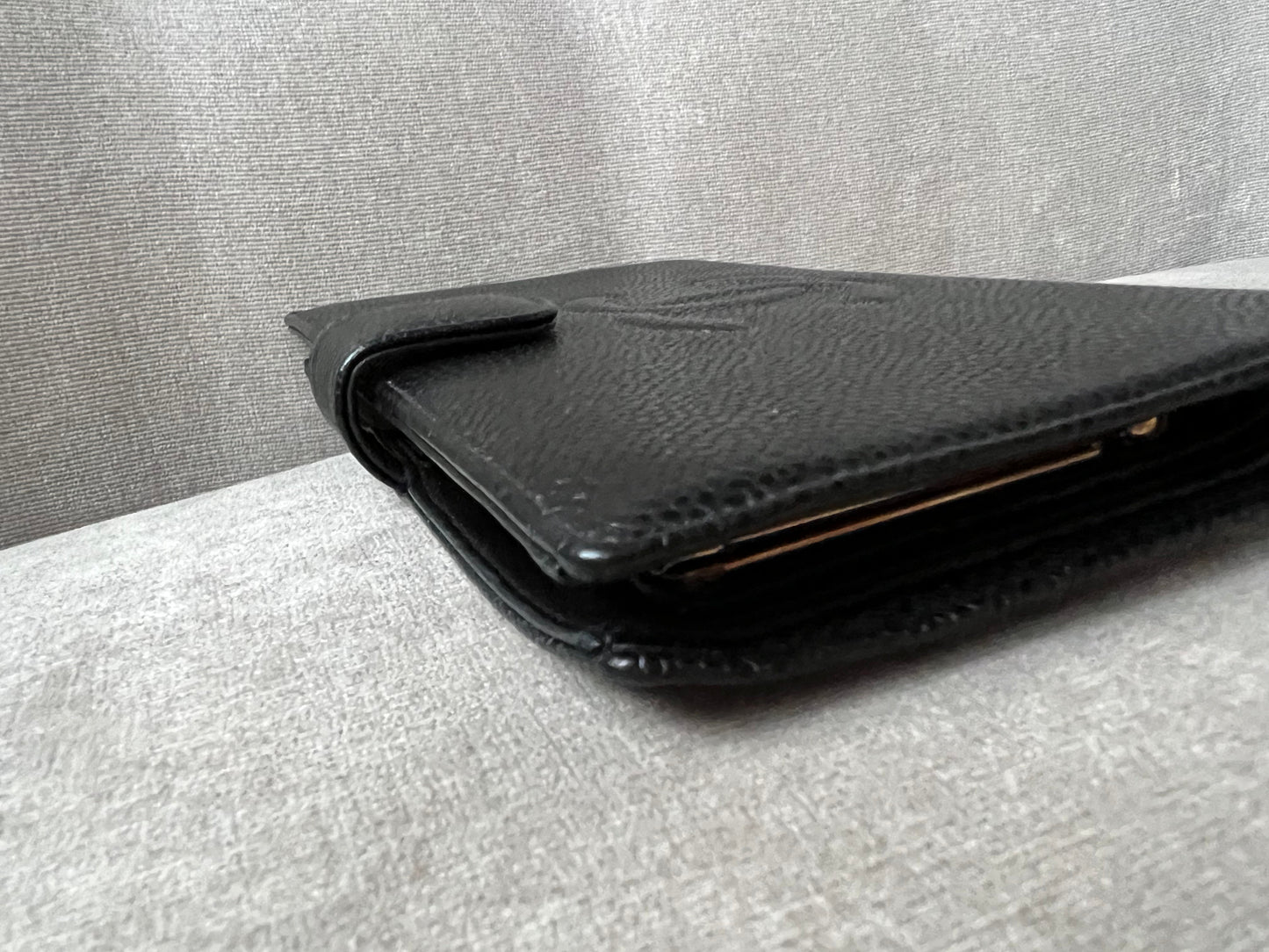 Chanel Black Caviar Timeless French Bifold Wallet