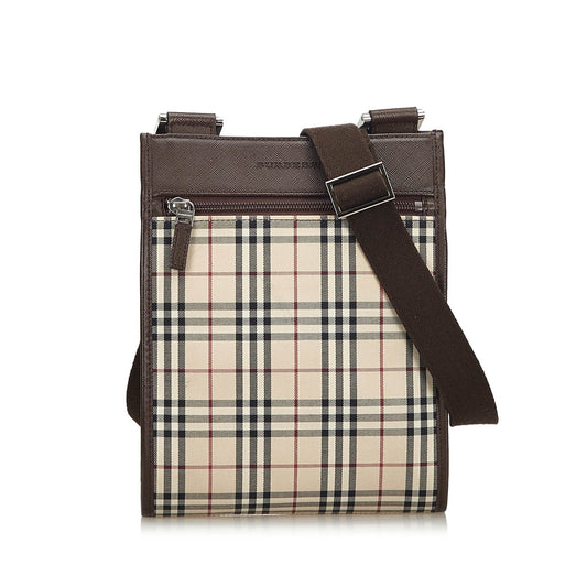 Burberry Brown House Check Canvas Crossbody Bag United Kingdom